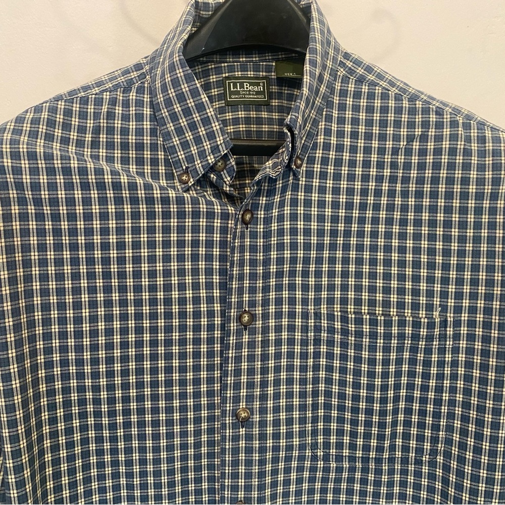 Men’s L.L.Bean MED-REG PLAID CASUAL BUTTON DOWN SHIRT